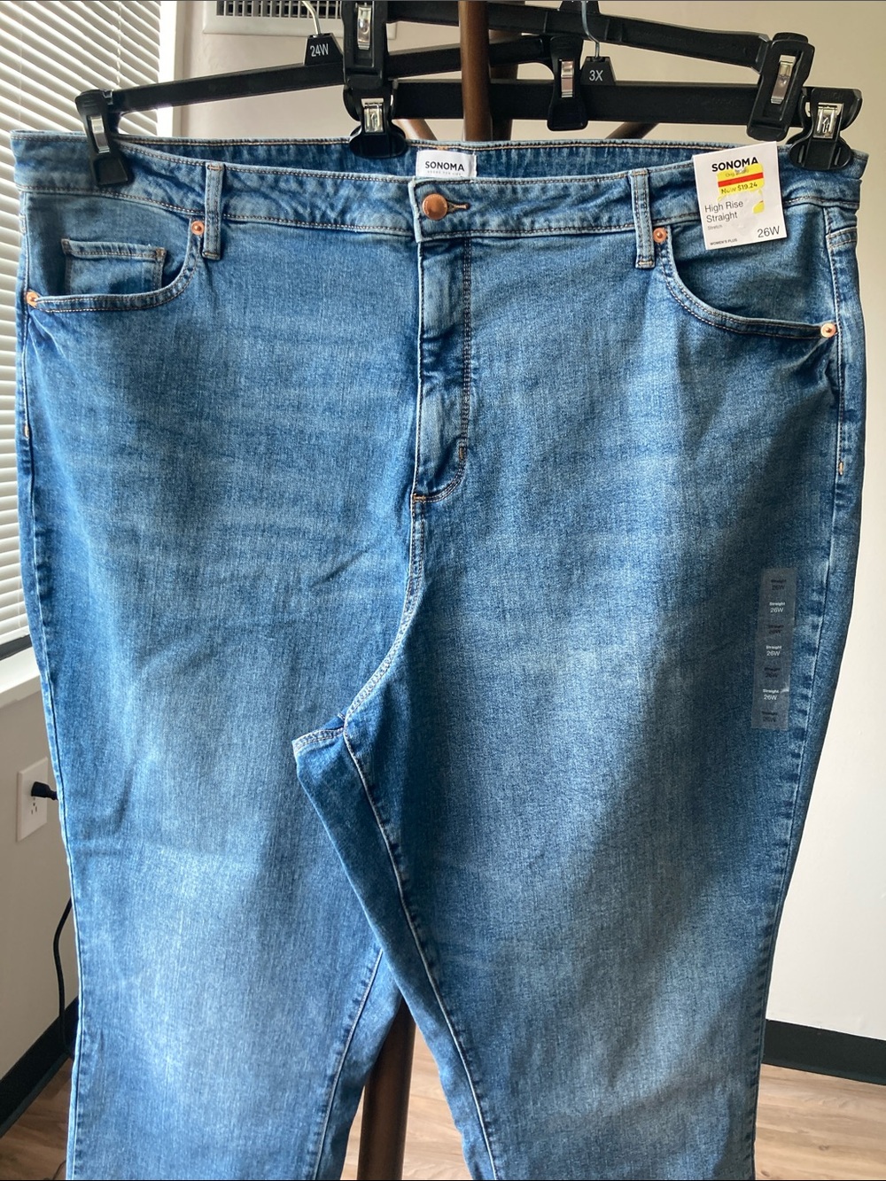 Sonoma high rise straight leg jean casual plus size jean 26W - Picture 15 of 17